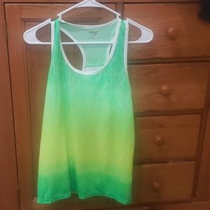 Green obre tank top